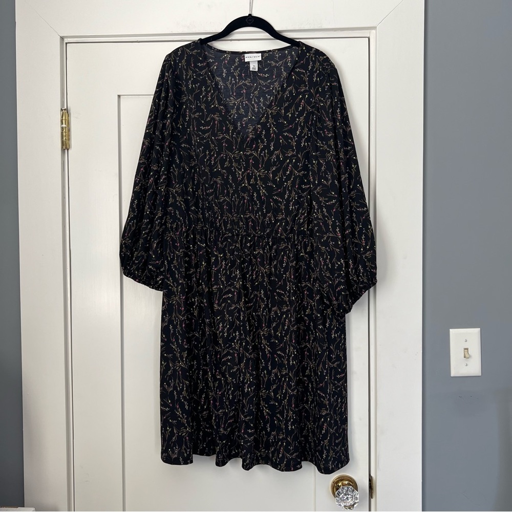 Black floral dress